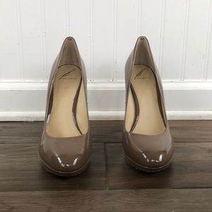 B Brian Atwood patent leather heels